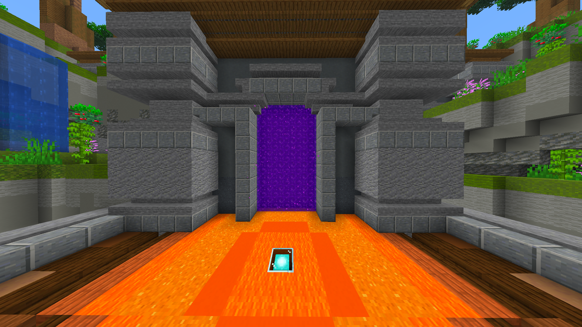 The dungeon portal in spawn